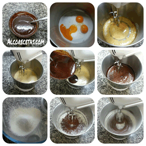 Bizcocho de chocolate sin gluten Paso a paso