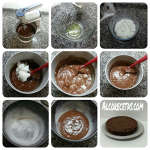 Bizcocho de chocolate sin gluten Paso a paso