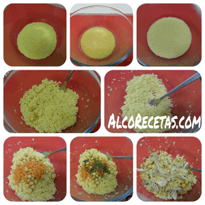 ensalada de cuscus y pollo