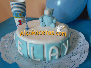 Tarta de cumpleaños de Osito azul