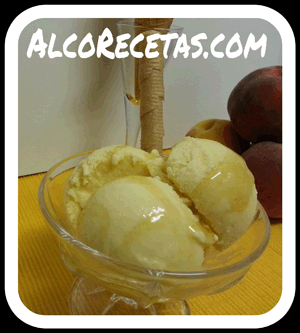 helado de melocotón
