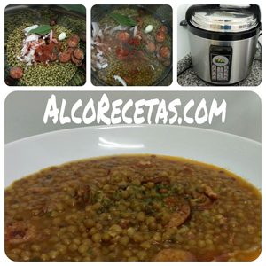 lentejas con chorizo olla GM paso a paso